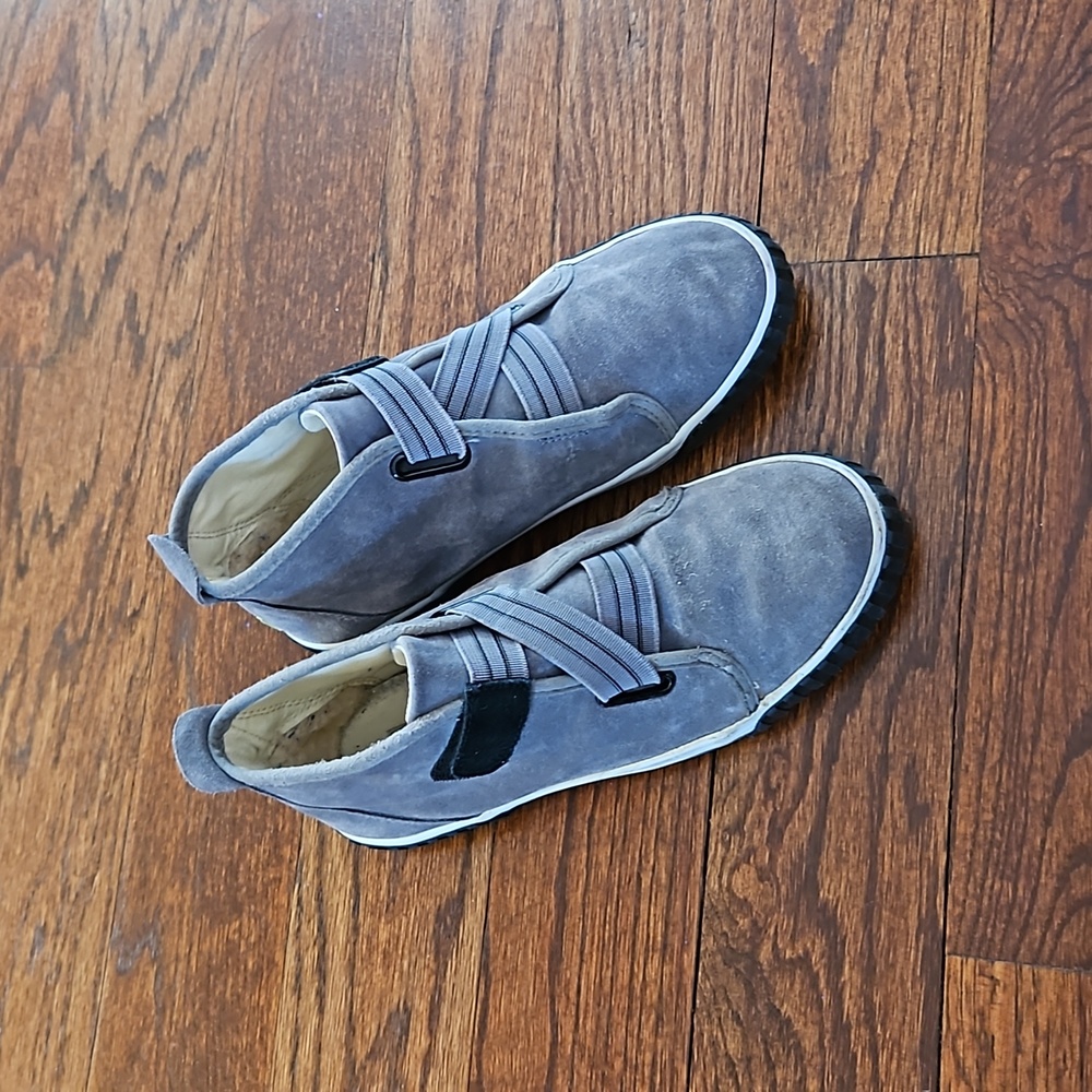 Ugg size 3 velcro sued high top sneakers